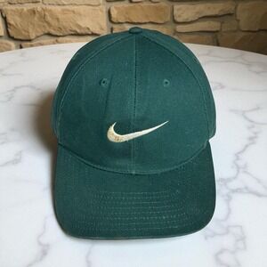 Vintage Nike Snapback Hat Cap Masters Green White  Center Swoosh 90s OSFA Taiwan